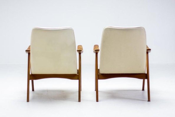 Walnut Lounge Chairs by Louis Van Teeffelen, Set of 2-WN-1342626