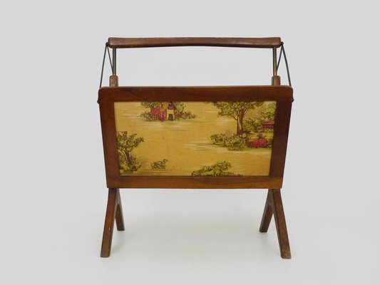 Walnut Magazine Rack from Ico Parisi, Italy, 1950s-MZP-1752485