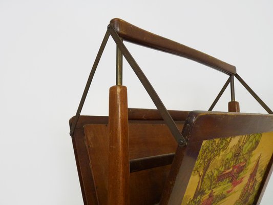 Walnut Magazine Rack from Ico Parisi, Italy, 1950s-MZP-1752485