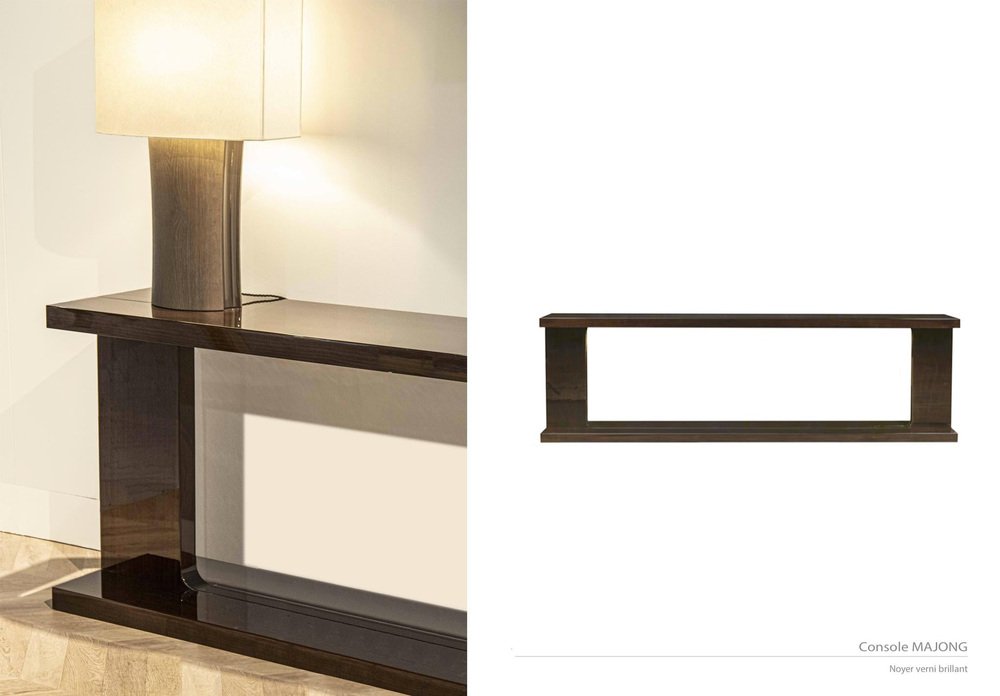 Walnut Majong Console Table by LK Edition