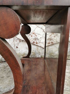 Walnut & Marble Console Table, 1800s-KNM-840610