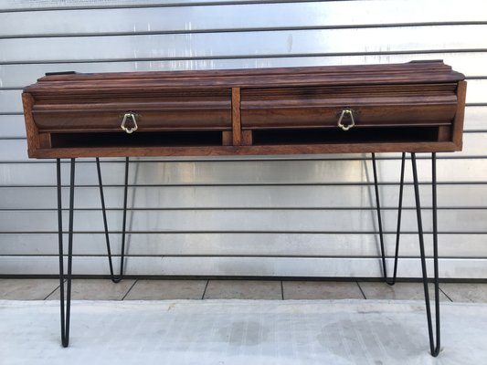 Walnut & Metal Desk-WQQ-1176719