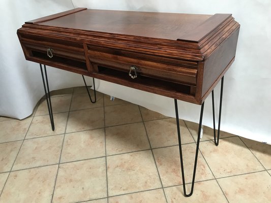 Walnut & Metal Desk-WQQ-1176719