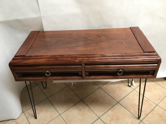 Walnut & Metal Desk-WQQ-1176719