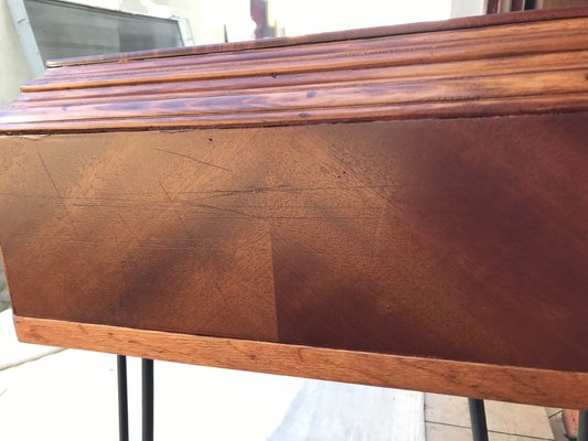 Walnut & Metal Desk-WQQ-1176719