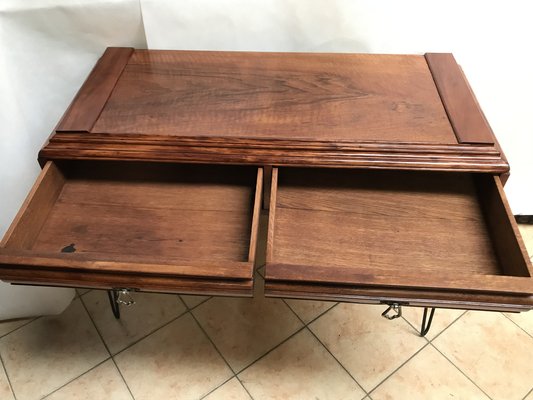 Walnut & Metal Desk-WQQ-1176719