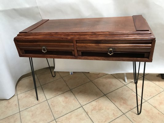 Walnut & Metal Desk-WQQ-1176719