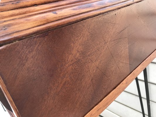 Walnut & Metal Desk-WQQ-1176719