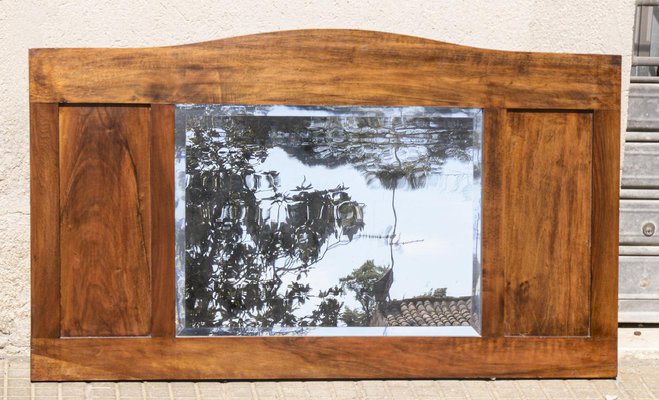 Walnut Mirror, 1930s-RAQ-1385788