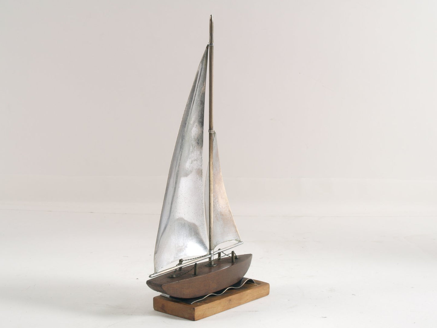 Walnut Ornament Sailboat Model, 1900s