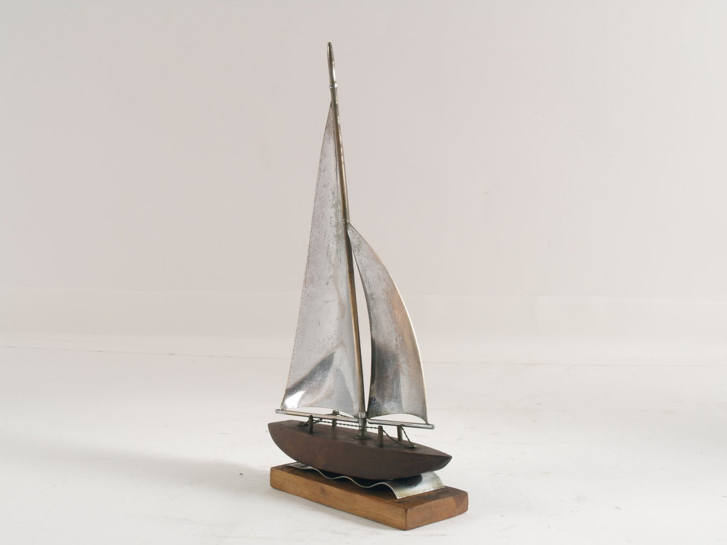 Walnut Ornament Sailboat Model, 1900s