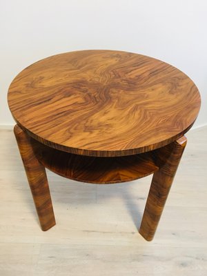 Walnut Round Coffee Table by Jindřich Halabala for UP Závody, 1950s-YNX-618346