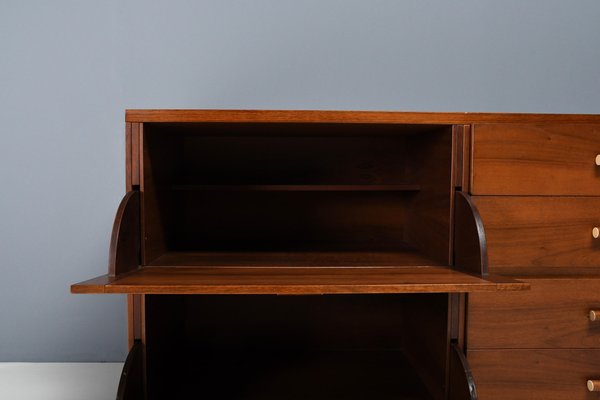 Walnut Sideboard attributed to Antonio Virgilio for Bernini, Italy, 1970s-QT-1393077