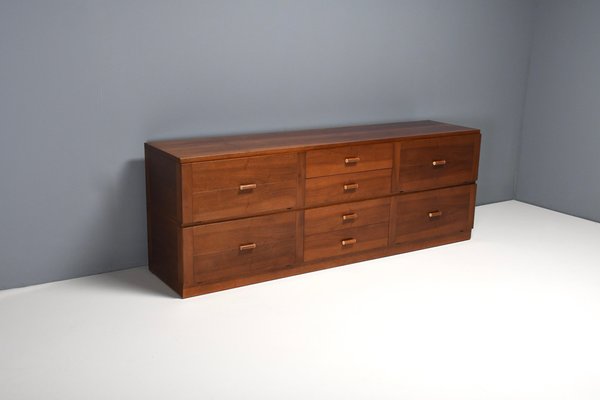 Walnut Sideboard attributed to Antonio Virgilio for Bernini, Italy, 1970s-QT-1393077