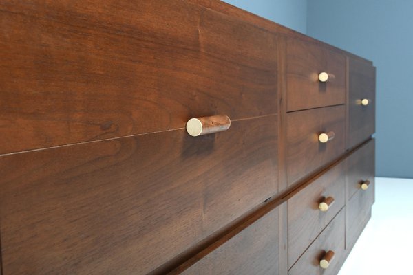 Walnut Sideboard attributed to Antonio Virgilio for Bernini, Italy, 1970s-QT-1393077