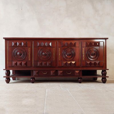 Walnut Sideboard attributed to Charles Dudouyt, 1940s-TDA-1376272