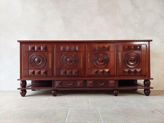 Walnut Sideboard attributed to Charles Dudouyt, 1940s-TDA-1376272