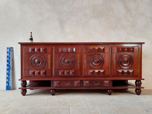 Walnut Sideboard attributed to Charles Dudouyt, 1940s-TDA-1376272