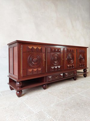 Walnut Sideboard attributed to Charles Dudouyt, 1940s-TDA-1376272