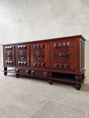 Walnut Sideboard attributed to Charles Dudouyt, 1940s-TDA-1376272