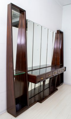 Walnut Sideboard with Mirrors by Guglielmo Ulrich for Ar.Ca, 1940s-FER-585875