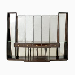 Walnut Sideboard with Mirrors by Guglielmo Ulrich for Ar.Ca, 1940s-FER-585875