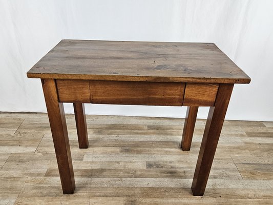 Walnut Table with Drawer, 1890s-ZUW-1811412