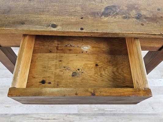 Walnut Table with Drawer, 1890s-ZUW-1811412