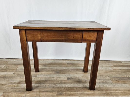 Walnut Table with Drawer, 1890s-ZUW-1811412