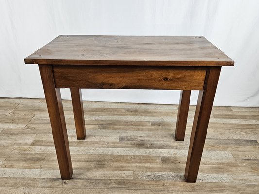 Walnut Table with Drawer, 1890s-ZUW-1811412