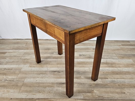 Walnut Table with Drawer, 1890s-ZUW-1811412