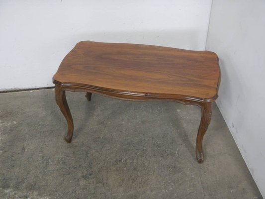 Walnut Table with Turned Legs, 1950s-WWQ-1405397