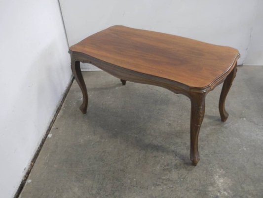 Walnut Table with Turned Legs, 1950s-WWQ-1405397