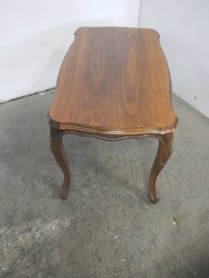 Walnut Table with Turned Legs, 1950s-WWQ-1405397