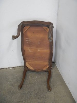 Walnut Table with Turned Legs, 1950s-WWQ-1405397