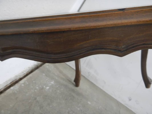 Walnut Table with Turned Legs, 1950s-WWQ-1405397