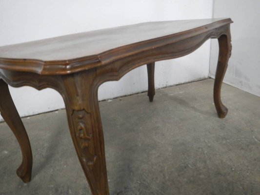 Walnut Table with Turned Legs, 1950s-WWQ-1405397