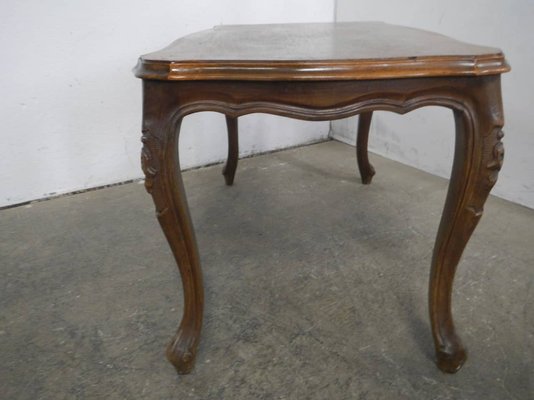 Walnut Table with Turned Legs, 1950s-WWQ-1405397