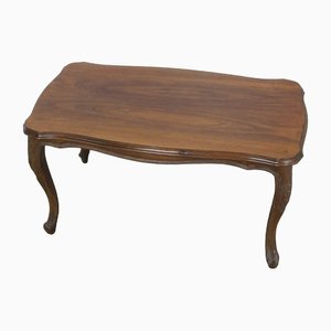 Walnut Table with Turned Legs, 1950s-WWQ-1405397