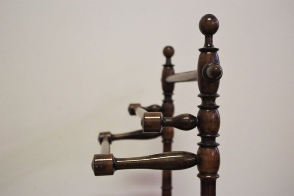 Walnut Towel Rack, 1930s-KNM-895626