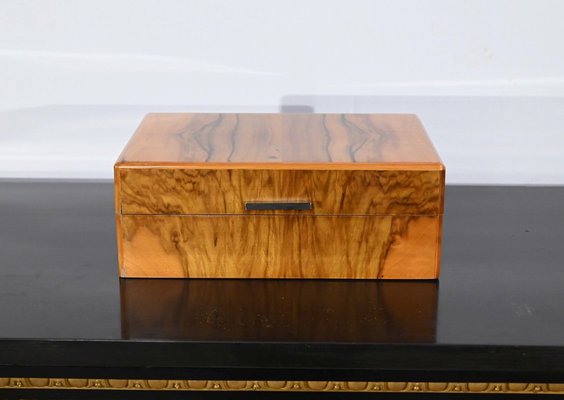 Walnut Veneer Cigar Box from Lemaire, Paris, 1920s-RVK-1701944