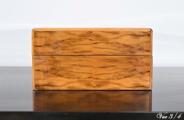 Walnut Veneer Cigar Box from Lemaire, Paris, 1920s-RVK-1701944