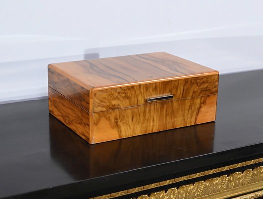 Walnut Veneer Cigar Box from Lemaire, Paris, 1920s-RVK-1701944