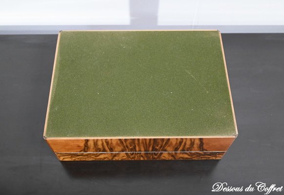 Walnut Veneer Cigar Box from Lemaire, Paris, 1920s-RVK-1701944