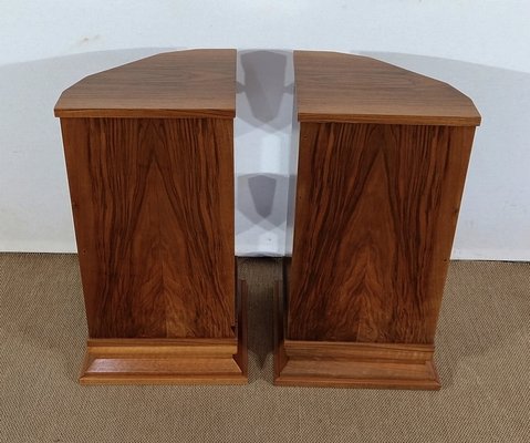 Walnut Veneer Corner Cabinets, 1940, Set of 2-RVK-1286407