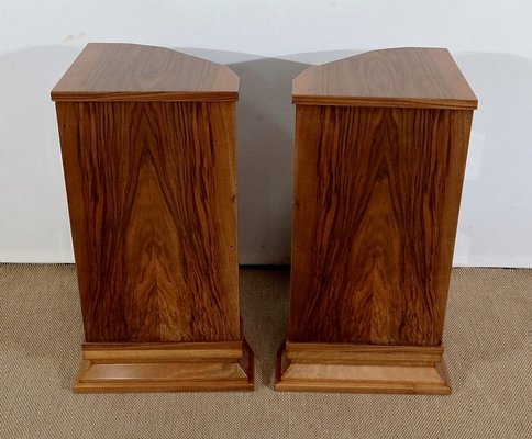 Walnut Veneer Corner Cabinets, 1940, Set of 2-RVK-1286407