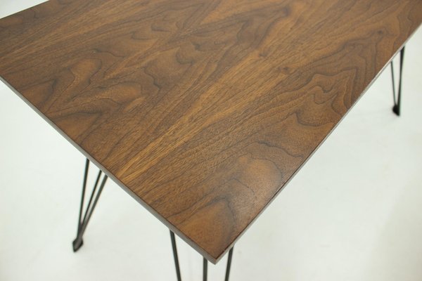 Walnut Veneer Side Table, Czechoslovakia, 1970s-TZ-1421007