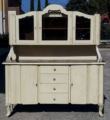 Walnut Veneered Sideboard in Shabby Finish, 1940s-RAQ-1285751