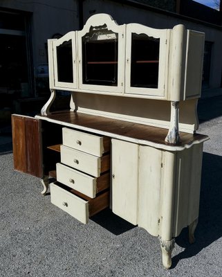 Walnut Veneered Sideboard in Shabby Finish, 1940s-RAQ-1285751