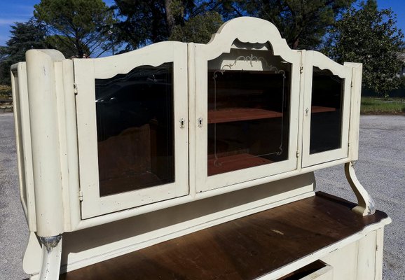 Walnut Veneered Sideboard in Shabby Finish, 1940s-RAQ-1285751